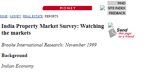 1999 Real Estate Price India